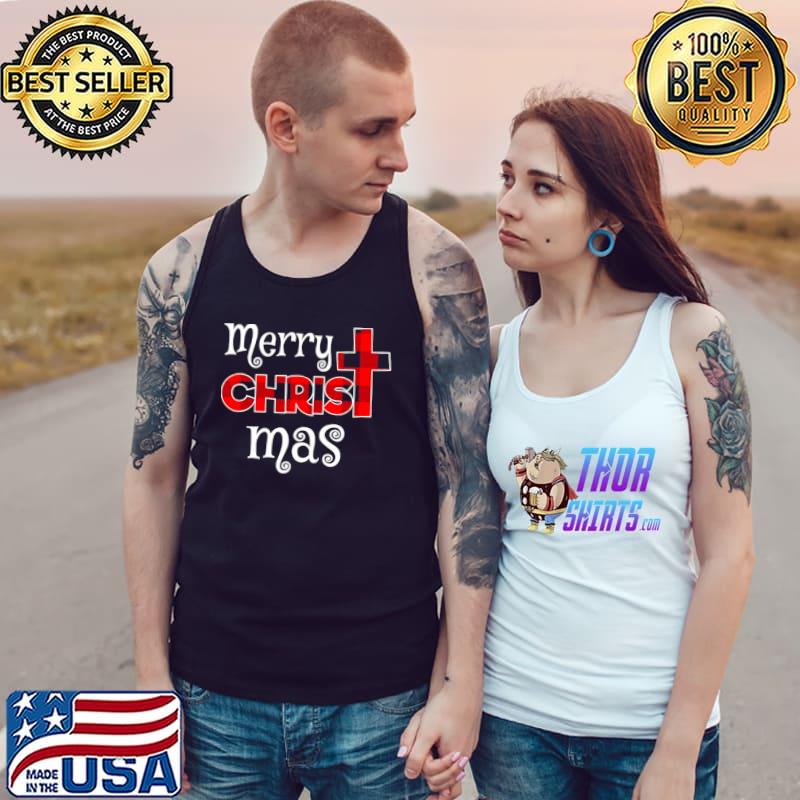 Merry Christmas Buffalo Plaid Shirt Tank Top