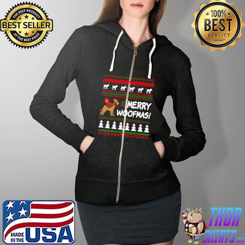 Merry Woofmas! I Christmas Pet Dogs T-Shirt Full Zip Hooded