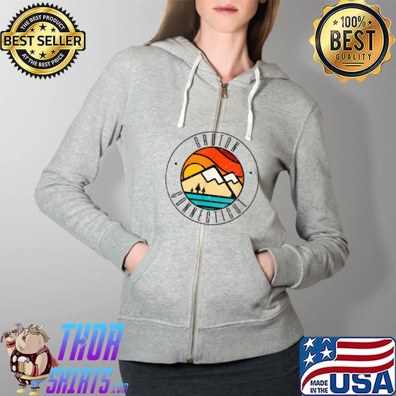 Minimalist Outdoors Groton Connecticut CT T-Shirt Full Zip Hooded