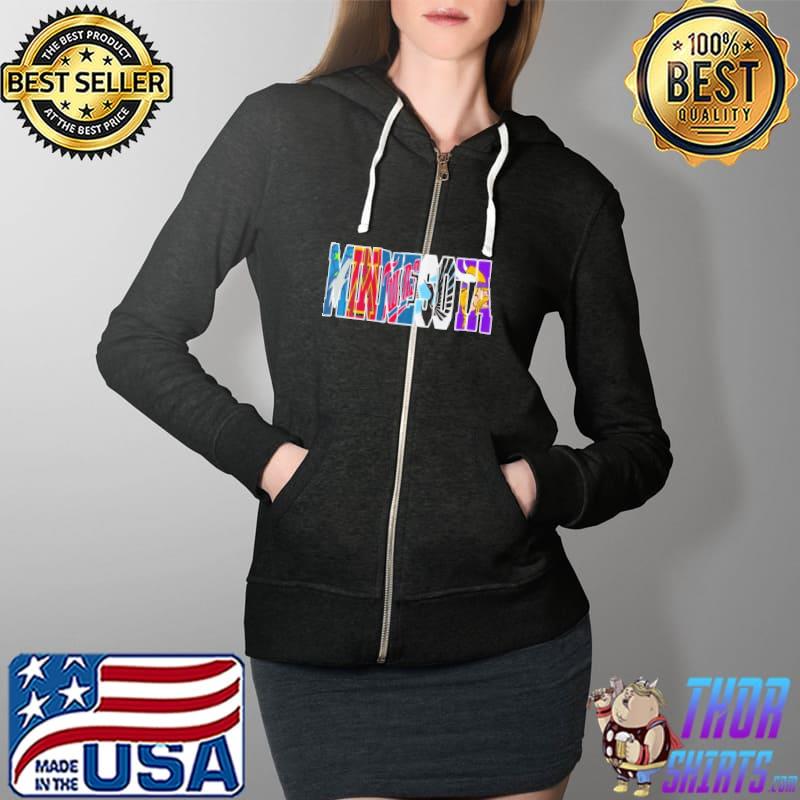 Minnesota Logo Shirt Full Zip Hooded