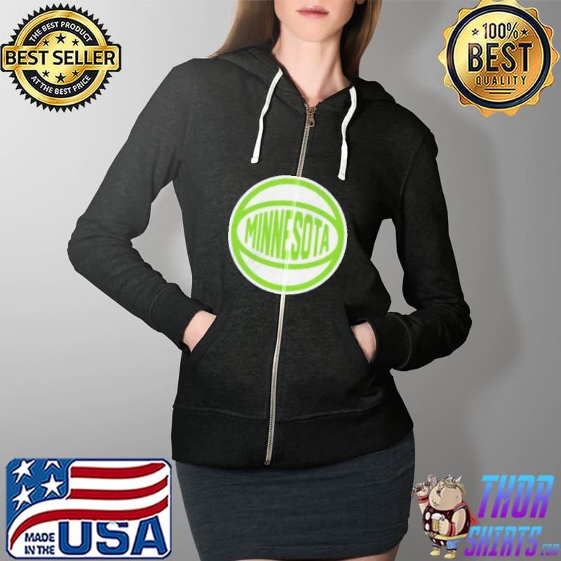 Minnesota Vintage Inspired Retro Basketball Shirt Full Zip Hooded