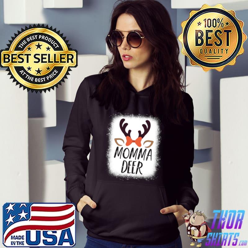 Momma Reindeer Matching Family Pajama Merry Christmas 2021 T-Shirt Hoodie
