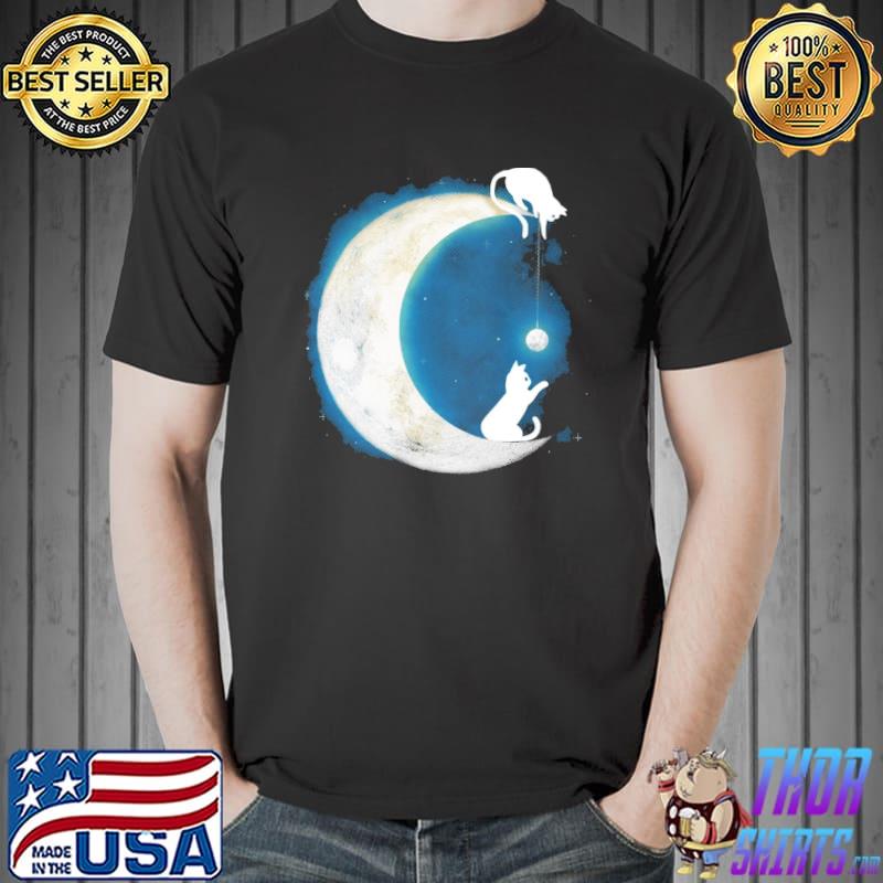 Moon Cat Play Earth Shirt