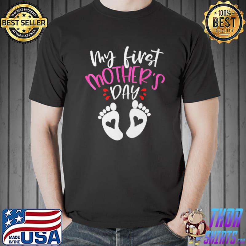 My First Mothers Day Floral Pregnancy Shirt Unisex