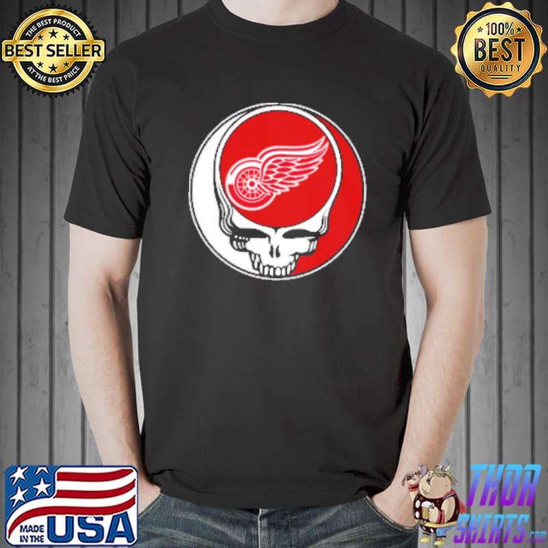 The best selling] Detroit Red Wings Rock Band Grateful Dead 3D All Over  Print Shirt