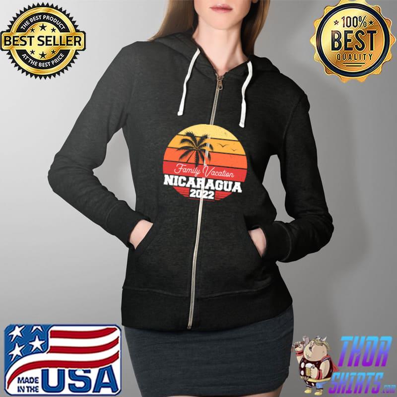 Nicaragua Family Vacation 2022 Matching Family Group T-Shirt Full Zip Hooded