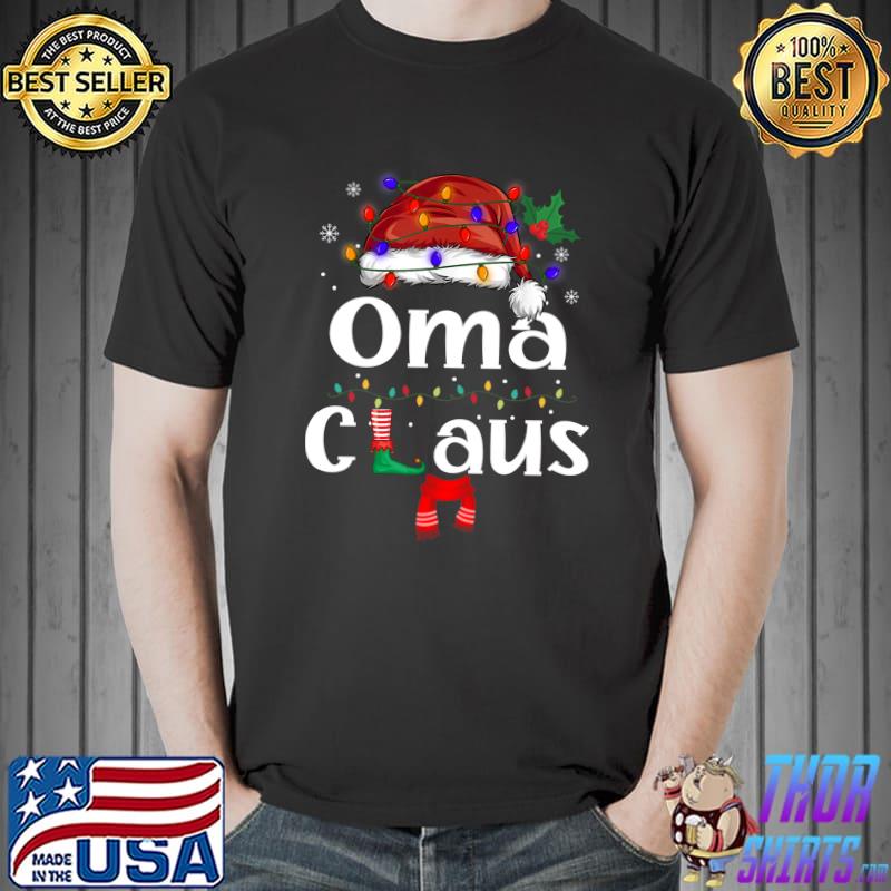 Oma Claus Christmas Pajama Family Matching Xmas T-Shirt Unisex