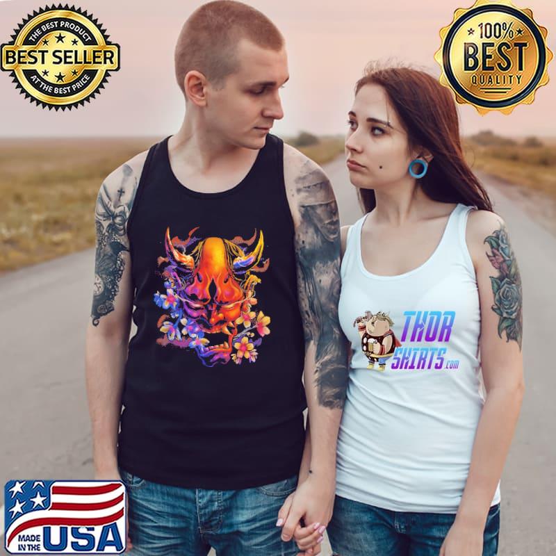 Oni Demon Mask Japanese Samurai Shirt Tank Top