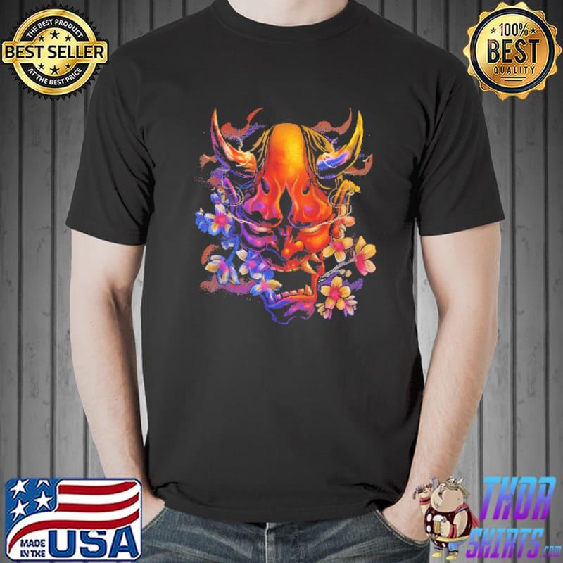 Oni Demon Mask Japanese Samurai Shirt Unisex