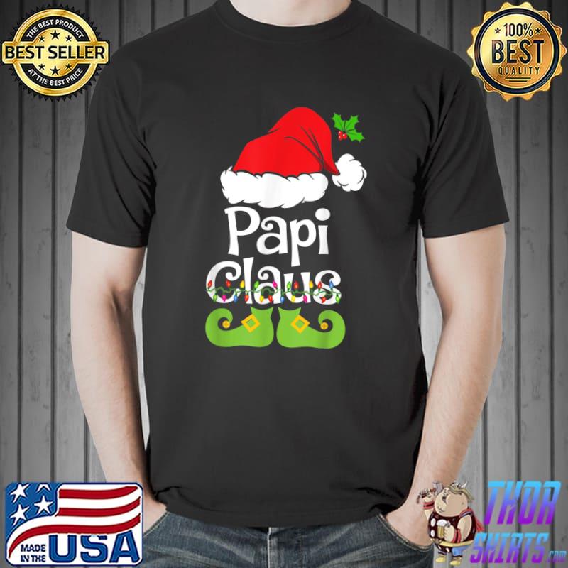 Papi Claus Shirt, Family Matching Papi Claus Pajama T-Shirt Unisex