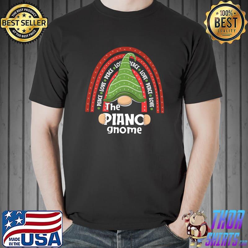 Piano Gnome Family Matching Shirt Christmas Funny Pajama Premium T-Shirt Unisex