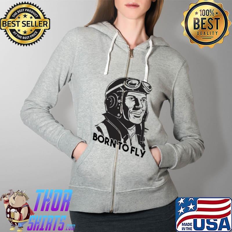 Pilot Born To Fly s Full Zip Hooded