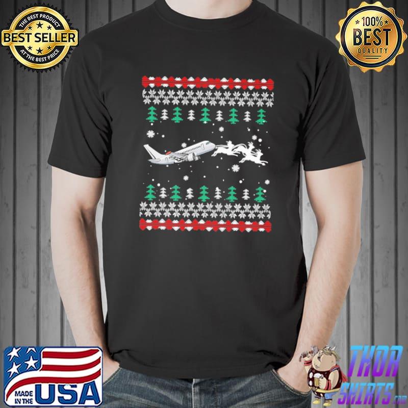 Pilot Reindeer Christmas Shirt Unisex