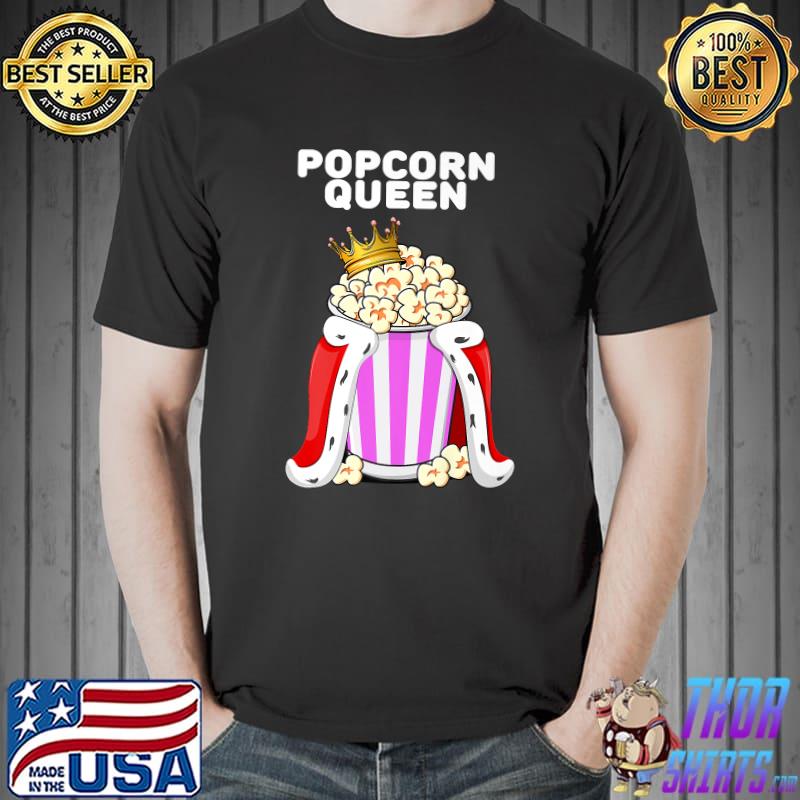 Popcorn Queen Womens Popcorn Lover Shirt Cute Popcorn Premium T-Shirt