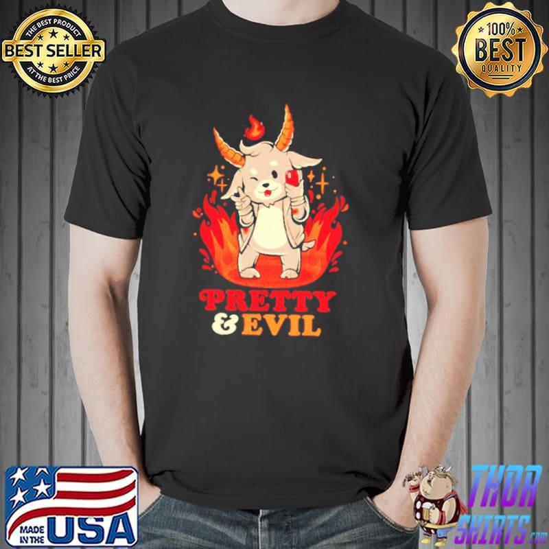 Pretty and Evil Cute Evil Creepy Baphomet shirt