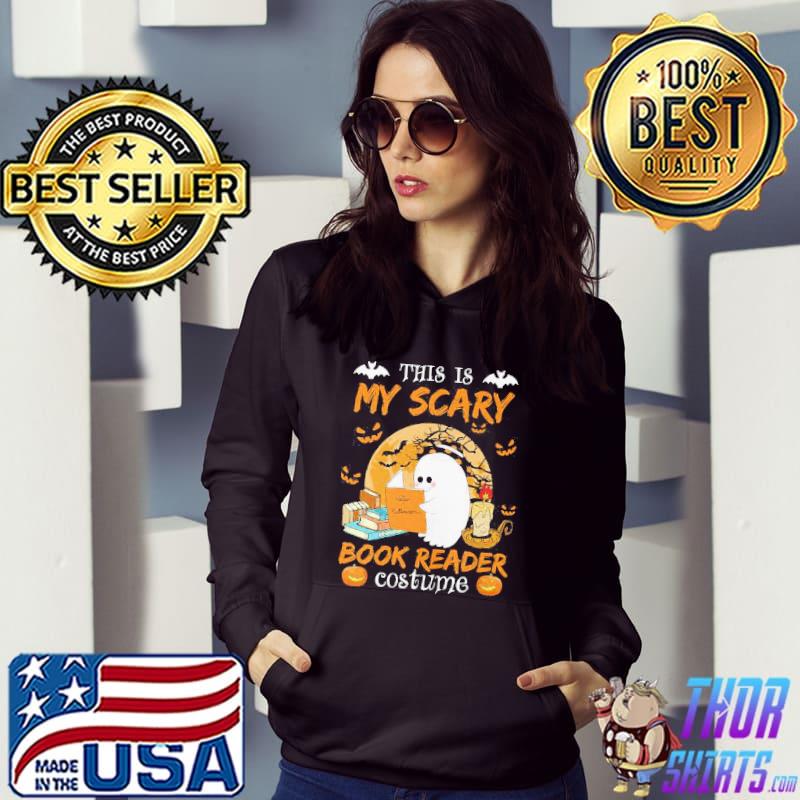Pumpkin This Is My Scary Book Reader Costume Halloween Shirt Hoodie