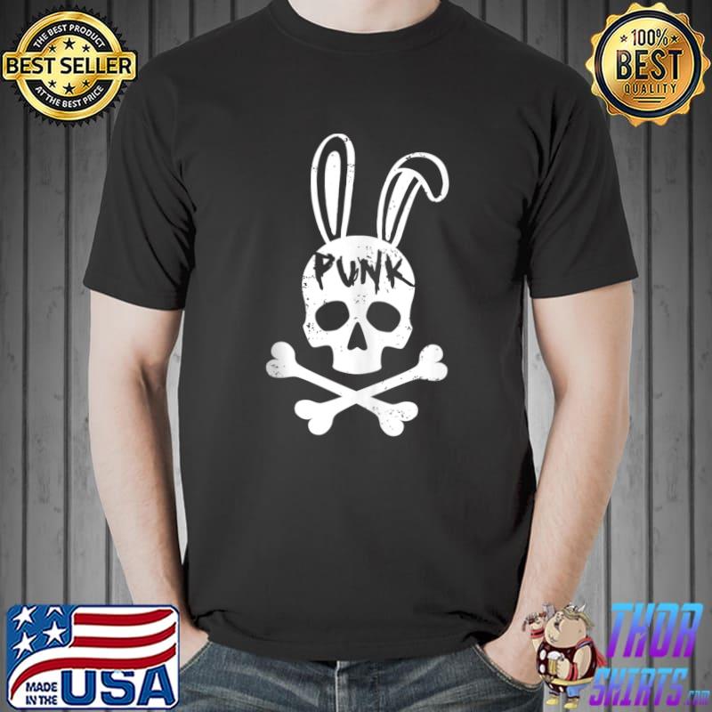 Punk Skull Rabbit Rock Music Aesthetic Subculture Rocker T-shirt
