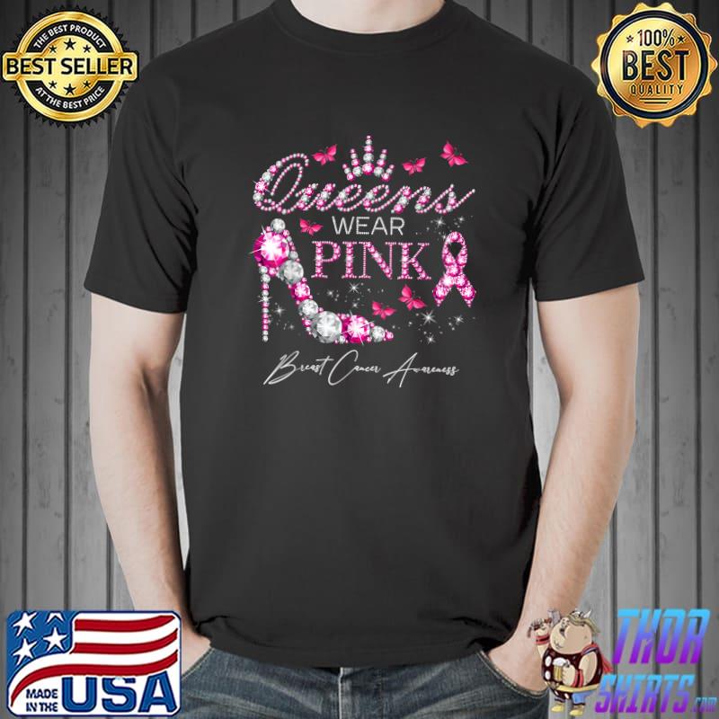 Queens Wear Pink Breast Cancer Awareness T-Shirt Unisex