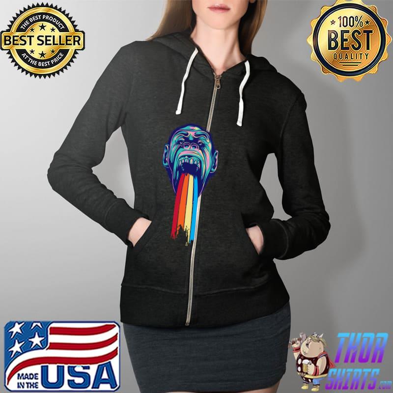 Rainbow Tongued Monkey Jacob Shirt Full Zip Hooded