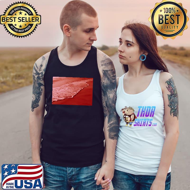 Red Ocean Water And Sand Shirt Tank Top
