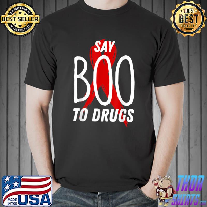 Red Ribbon Week Say BOO To Say Yes To Halloween T-Shirt Unisex
