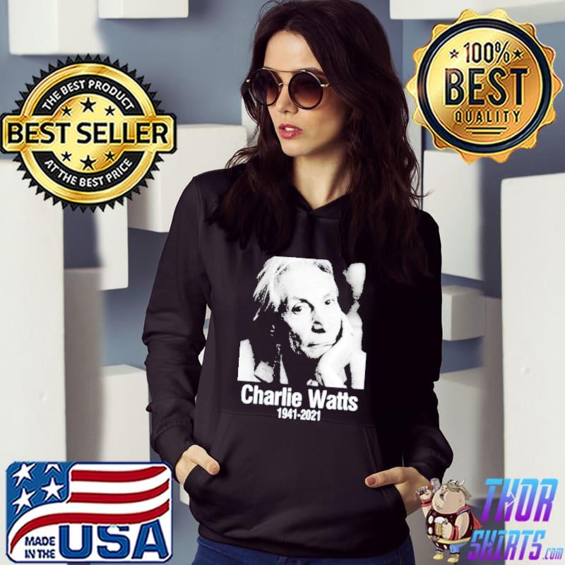 Rip Charlie Watts Portrait Drummer Rock 1941 2021 s Hoodie