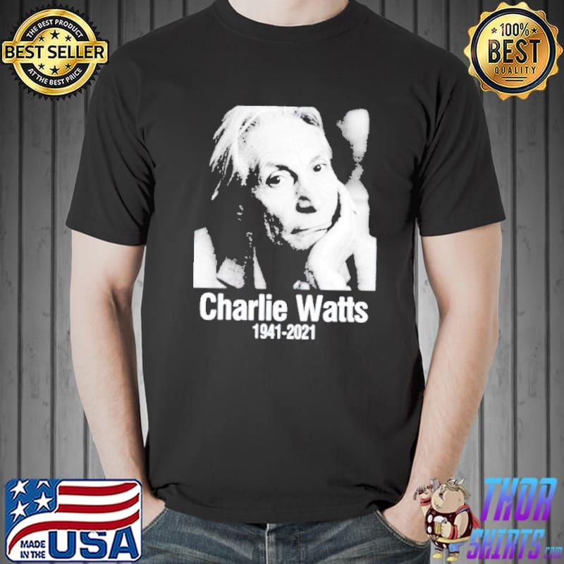 Rip Charlie Watts Portrait Drummer Rock 1941 2021 shirt