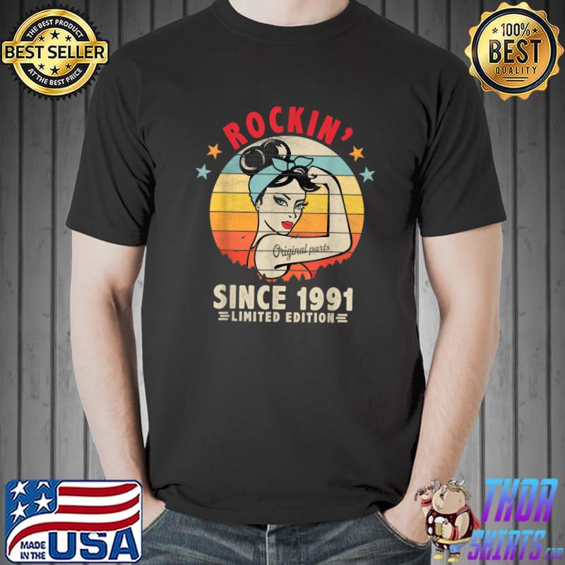 Rockin' Since 1991 30th Birthday Retro 30 Yrs Old Men Women T-Shirt Unisex