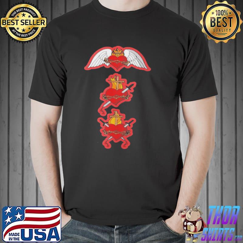 Sacred Jesus Heart Christmas Cross XMas Christian Shirt
