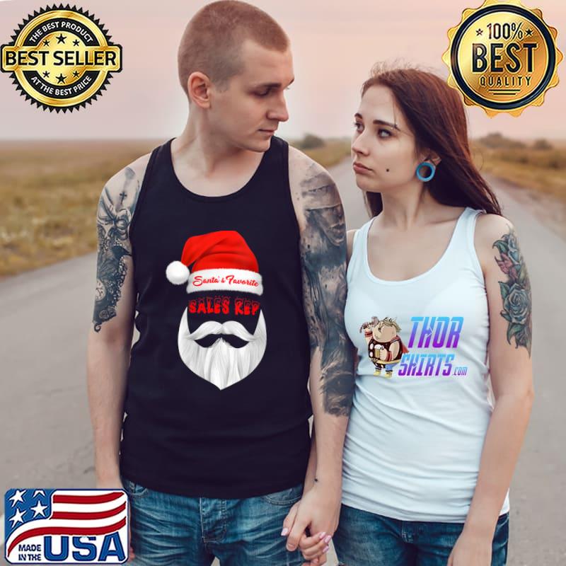 Santa's Favorite Sales Rep Funny Christmas T-Shirt Tank Top