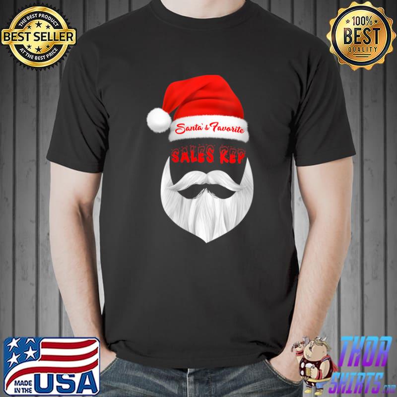 Santa's Favorite Sales Rep Funny Christmas T-Shirt