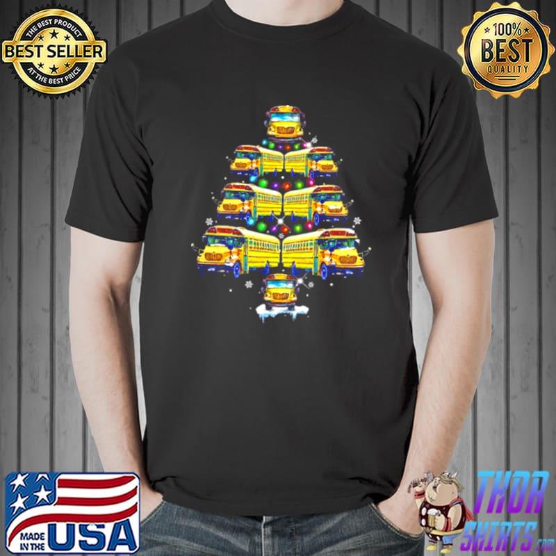 School Bus Christmas Tree Shirt Unisex