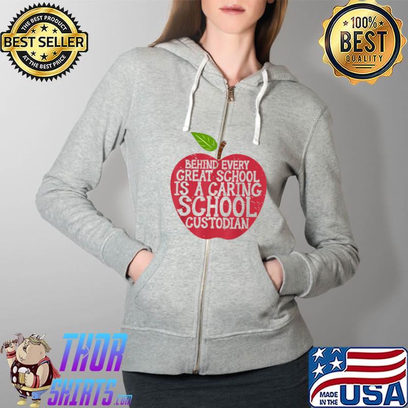 School Custodian Janitors Caretaker Maintenance T-Shirt Full Zip Hooded