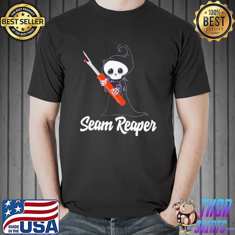 Seam Reaper Sewing Skull Shirt Unisex