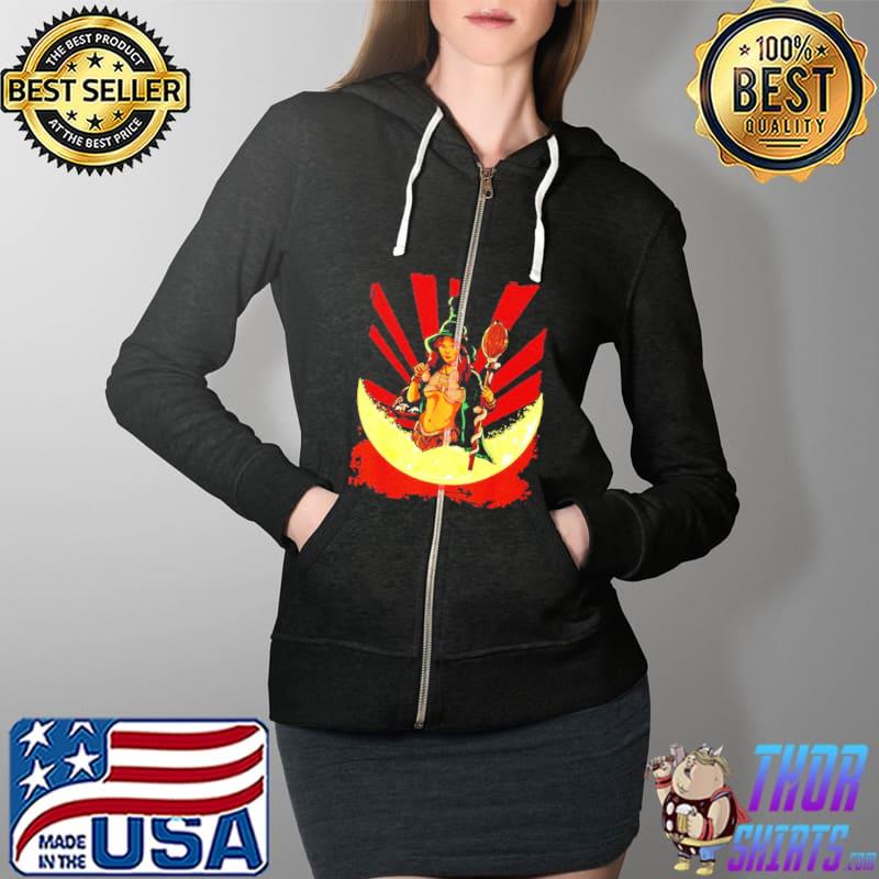 Sexy witch with broom spell on you potion Halloween s Full Zip Hooded
