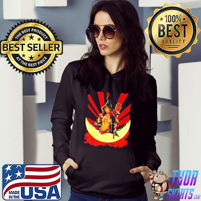 Sexy witch with broom spell on you potion Halloween s Hoodie