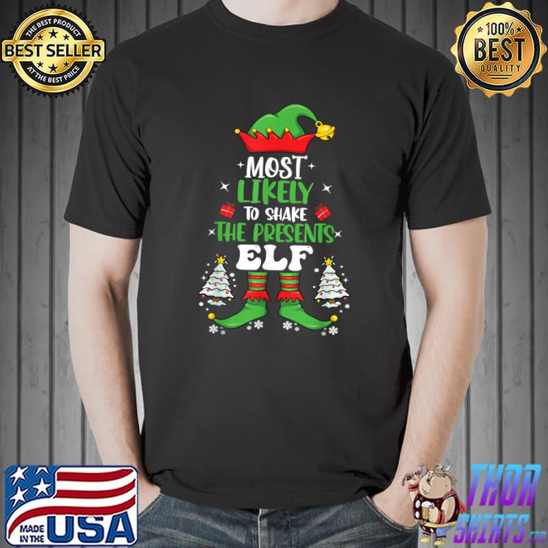 Shake Gift Elf Family Matching Group Christmas Party Pajama T-Shirt Unisex