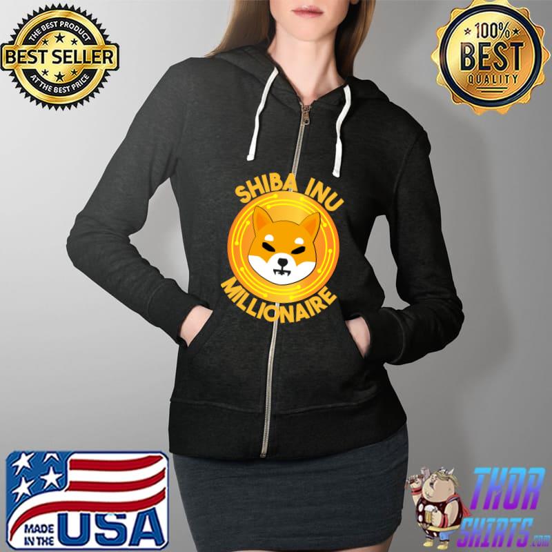 Shiba Coin Millionaire Shib Crypto HODL Shiba Inu Token T-s Full Zip Hooded