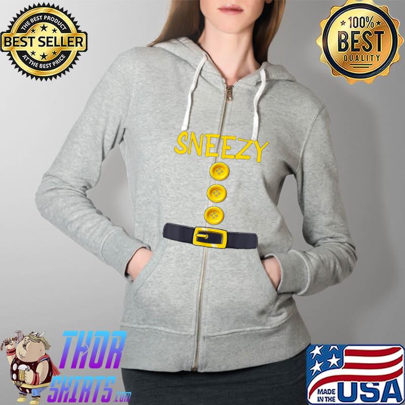 Sneezy Dwarf Halloween Costume Color Matching Gifts Idea T-Shirt Full Zip Hooded