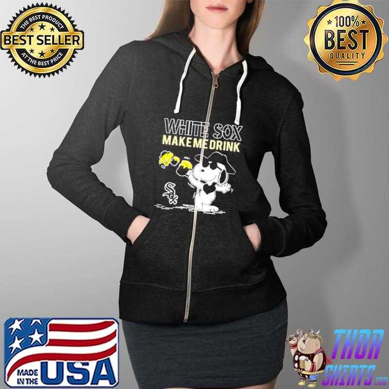 Snoopy and Woodstock Chicago White Sox Make Me Drink 2021 Postseason s Full Zip Hooded