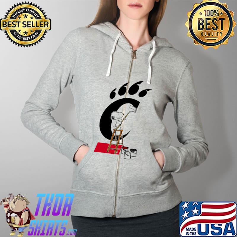 Snoopy Paints The Cincinnati Bearcats Shirt Full Zip Hooded
