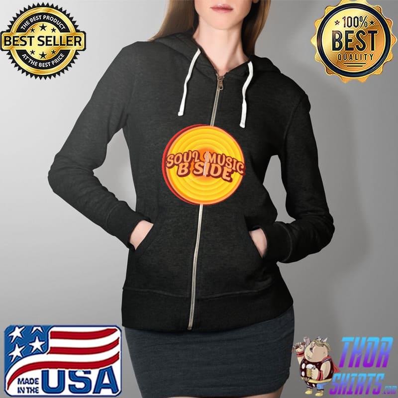 Soul Music B Side Record Vinyl Shirt Full Zip Hooded