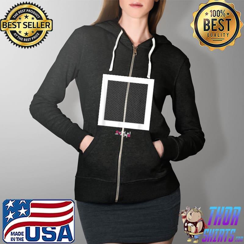 Squid Game Square Logo T-Shirt Full Zip Hooded