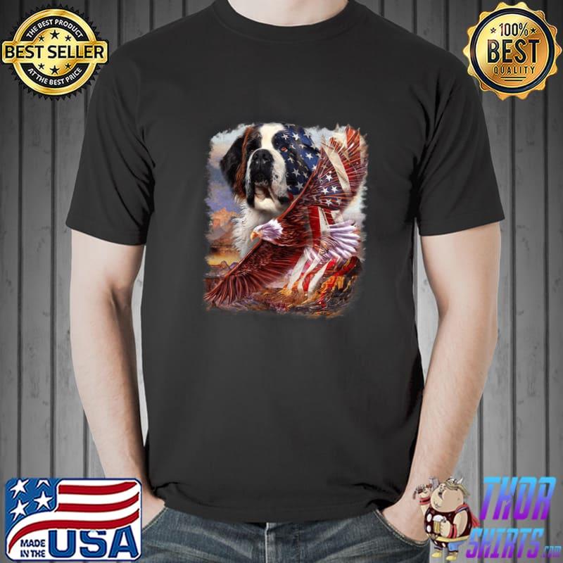 St Bernard American Patriot 4Th Of July Shirt Unisex