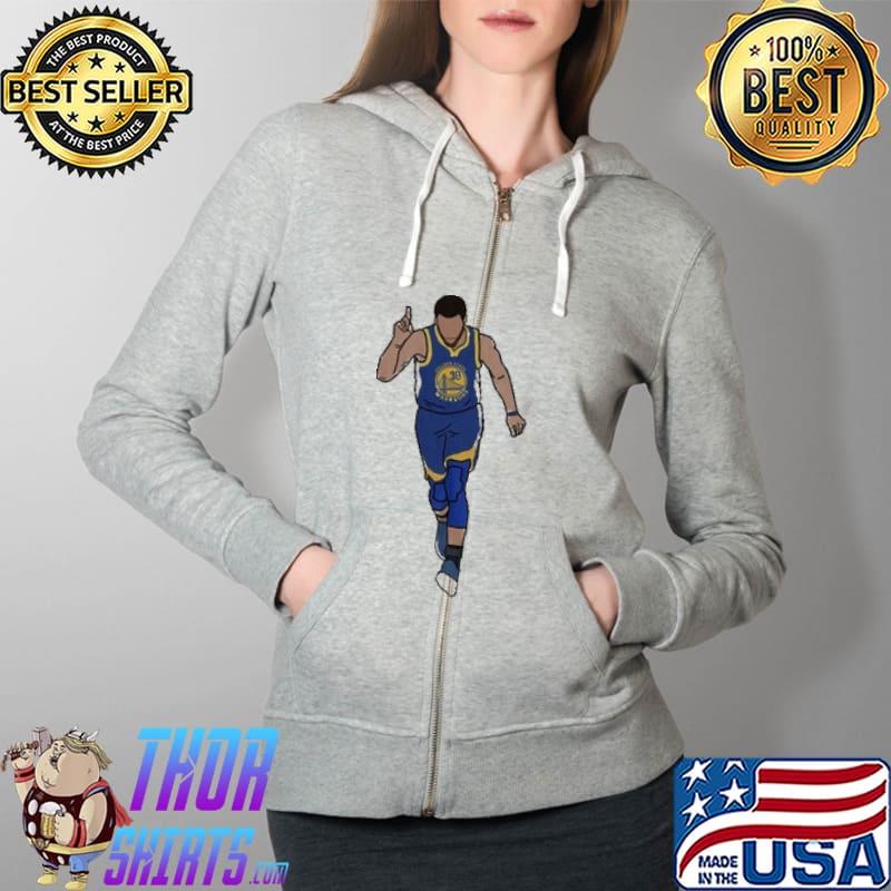 Steph Curry '3 Point Celebration' Golden State Warriors Shirt Full Zip Hooded