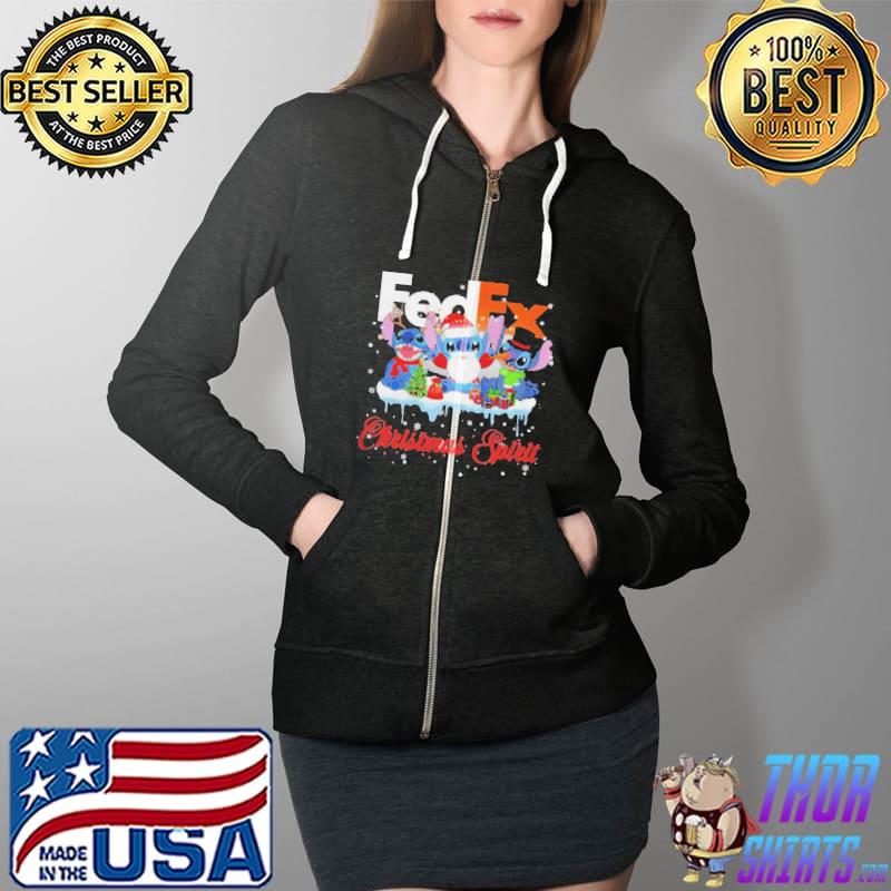 Stitch Fedex Christmas Spirit Shirt Full Zip Hooded