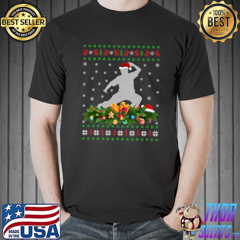 Tai Chi Martial Art Lover Xmas Santa Ugly Tai Chi Christmas Premium T-Shirt