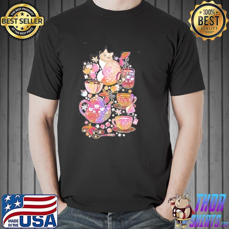 Tea with a coffee Cat shirt