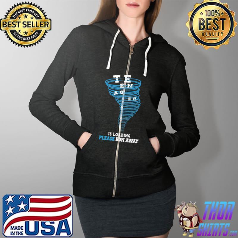 Teenager Loading Please Run Away, Teenager Premium T-Shirt Full Zip Hooded