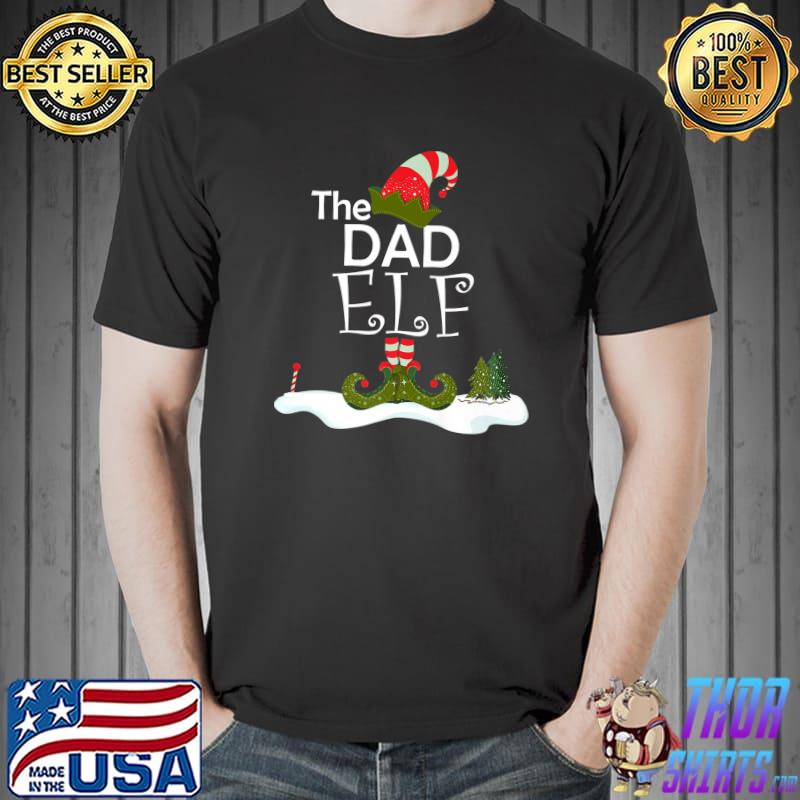 The Dad Elf Funny Christmas Theme Party Premium T-Shirt